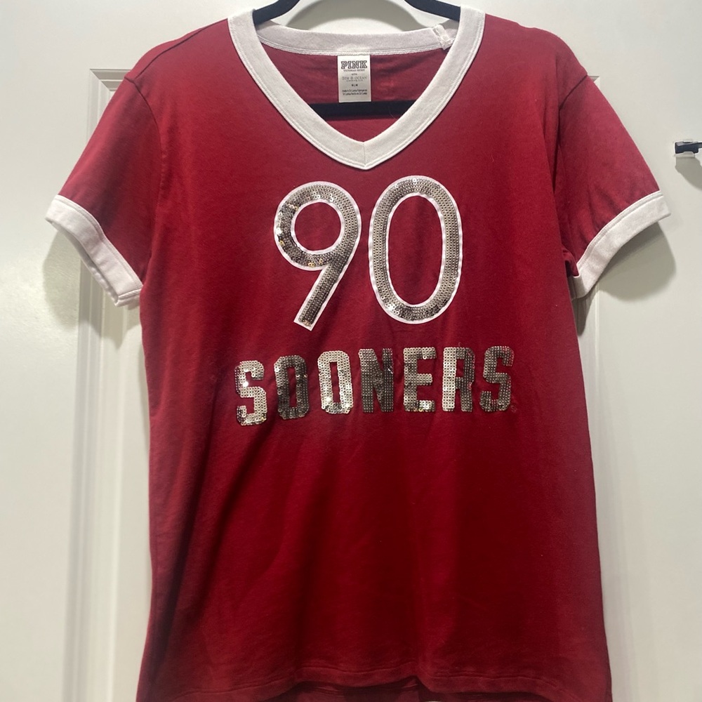 PINK Victoria’s Secret - Oklahoma Sooners Red T-Shirt